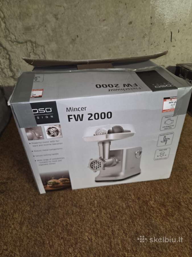 Caso Design Fw 2000 elektrinė mėsmalė – nenaudota - nuotraukos Nr. 3