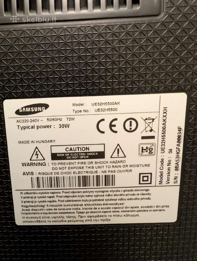 Samsung Ue32h5500ak televizorius - nuotraukos Nr. 7