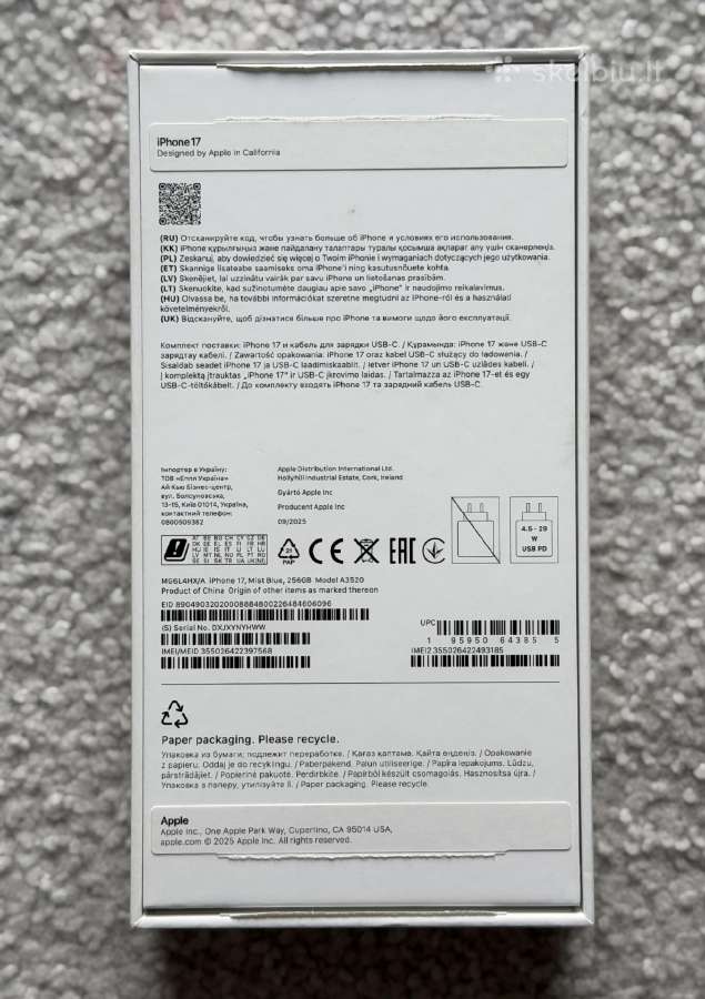 Parduodu naudotą iPhone 17 256gb Mist Blue. - nuotraukos Nr. 5