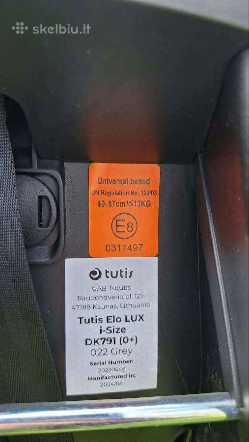 Tutis Elo Lux i-size“ automobilinė kedute - nuotraukos Nr. 4