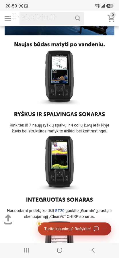 Garmin Striker Vivid 4cv su Gt20-tm sonaru - nuotraukos Nr. 4