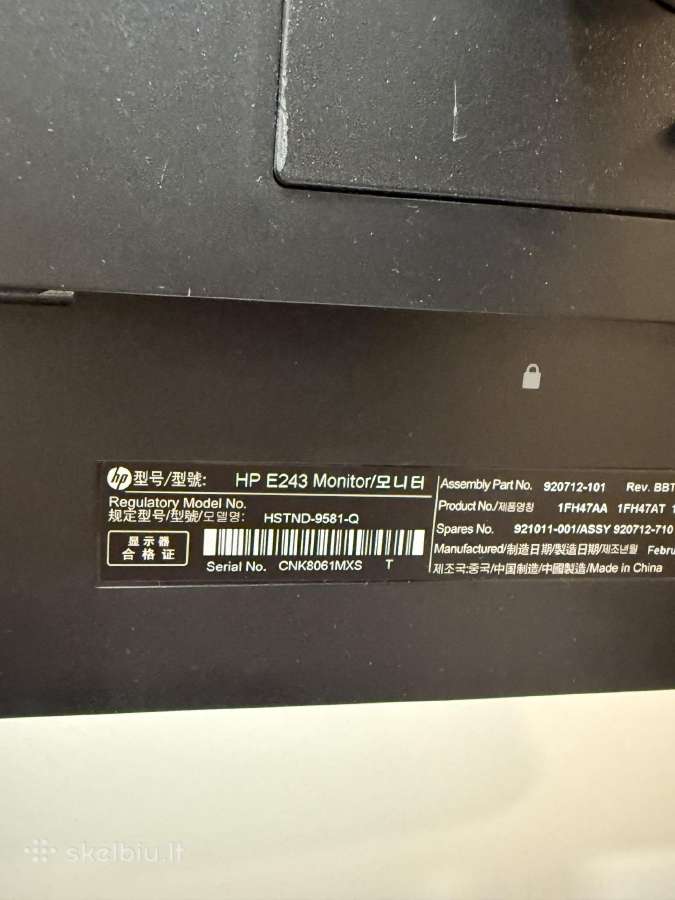 Monitoriai Hp Elitedisplay E243 x3 - nuotraukos Nr. 5