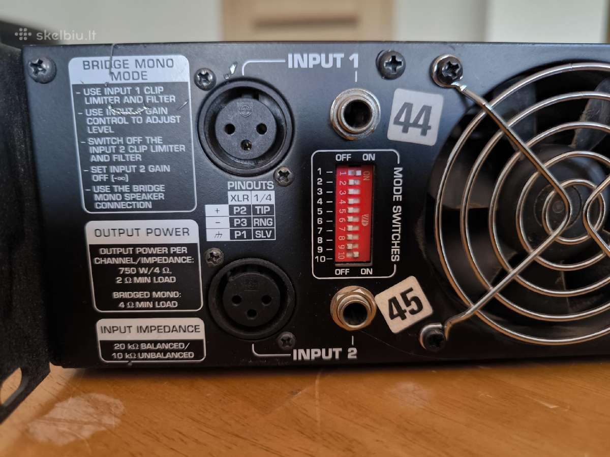 Garso stiprintuvas Behringer ep 2500 - nuotraukos Nr. 5