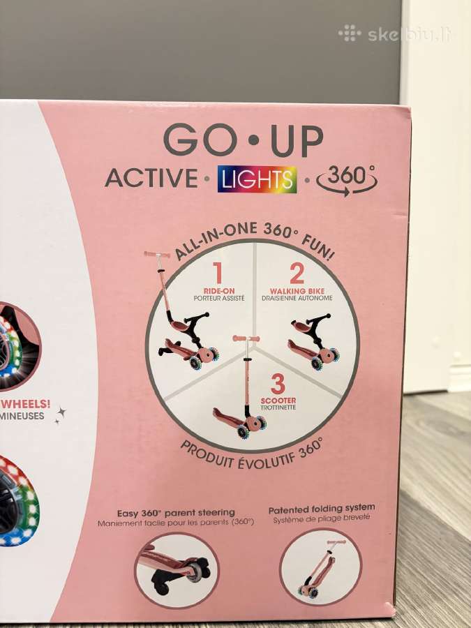 Globber Go Up Active Lights 360 paspirtukas - nuotraukos Nr. 2