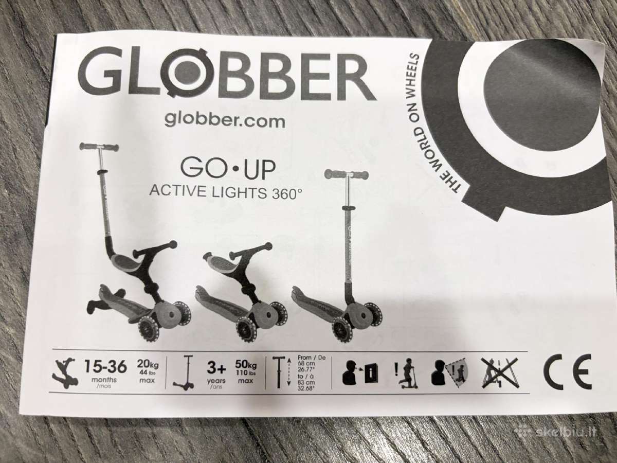 Globber Go Up Active Lights 360 paspirtukas - nuotraukos Nr. 7