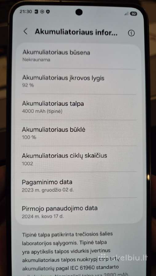 Samsung S24 128 GB Zalgiris Edition - nuotraukos Nr. 8
