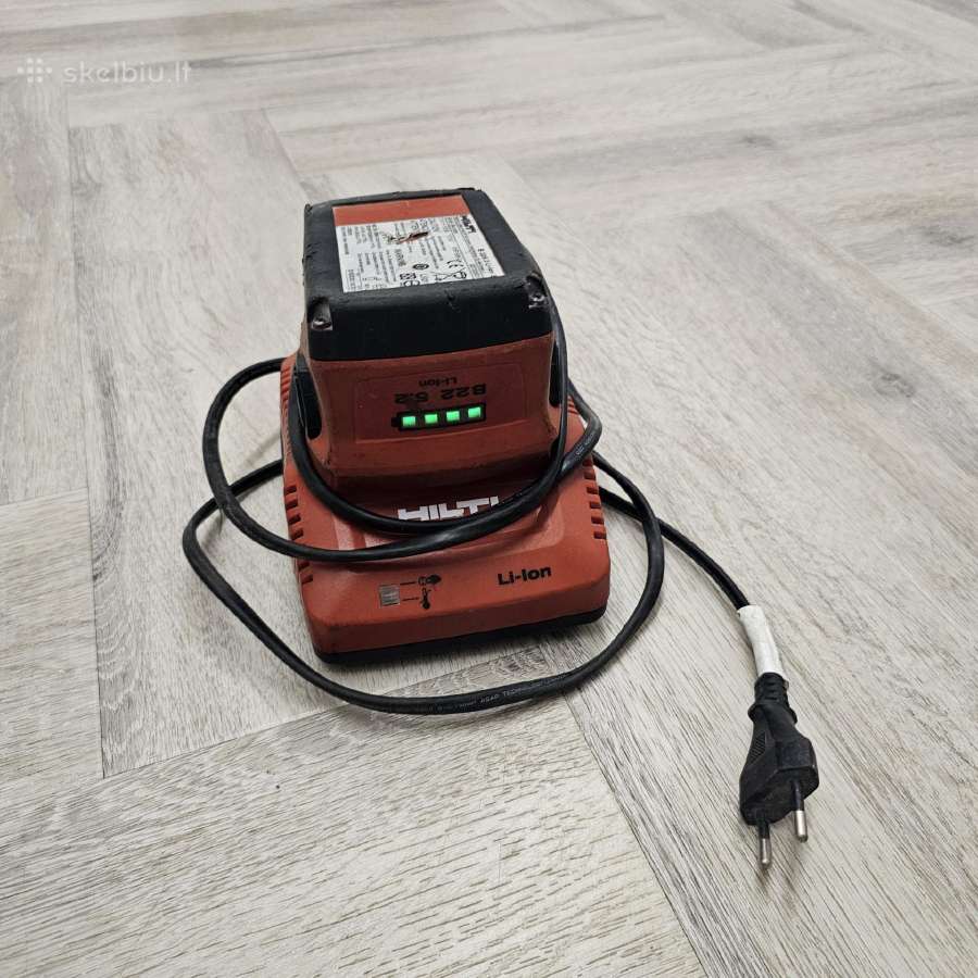 Hilti akumuliatorius ir pakrovėjas 5.2ah - nuotraukos Nr. 3