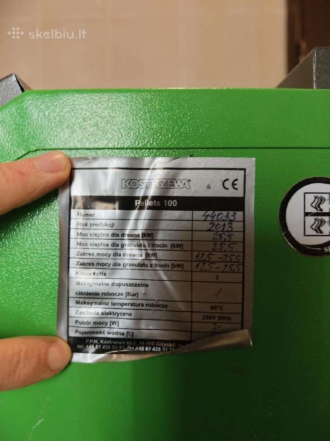 Granulinis katilas Kostrzewa 32kw, +Boileris - nuotraukos Nr. 9