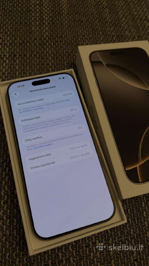 iPhone 16 pro max Natural Titanium 256gb - nuotraukos Nr. 3