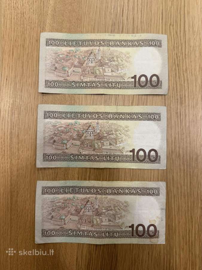 1991 metų 100 litų banknotai - nuotraukos Nr. 2