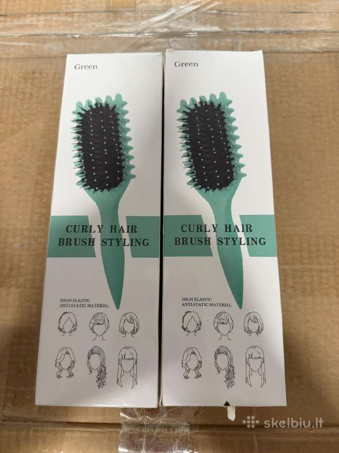 Žalias garbanų formavimo šepetys „Curly Hair Brush - nuotraukos Nr. 3