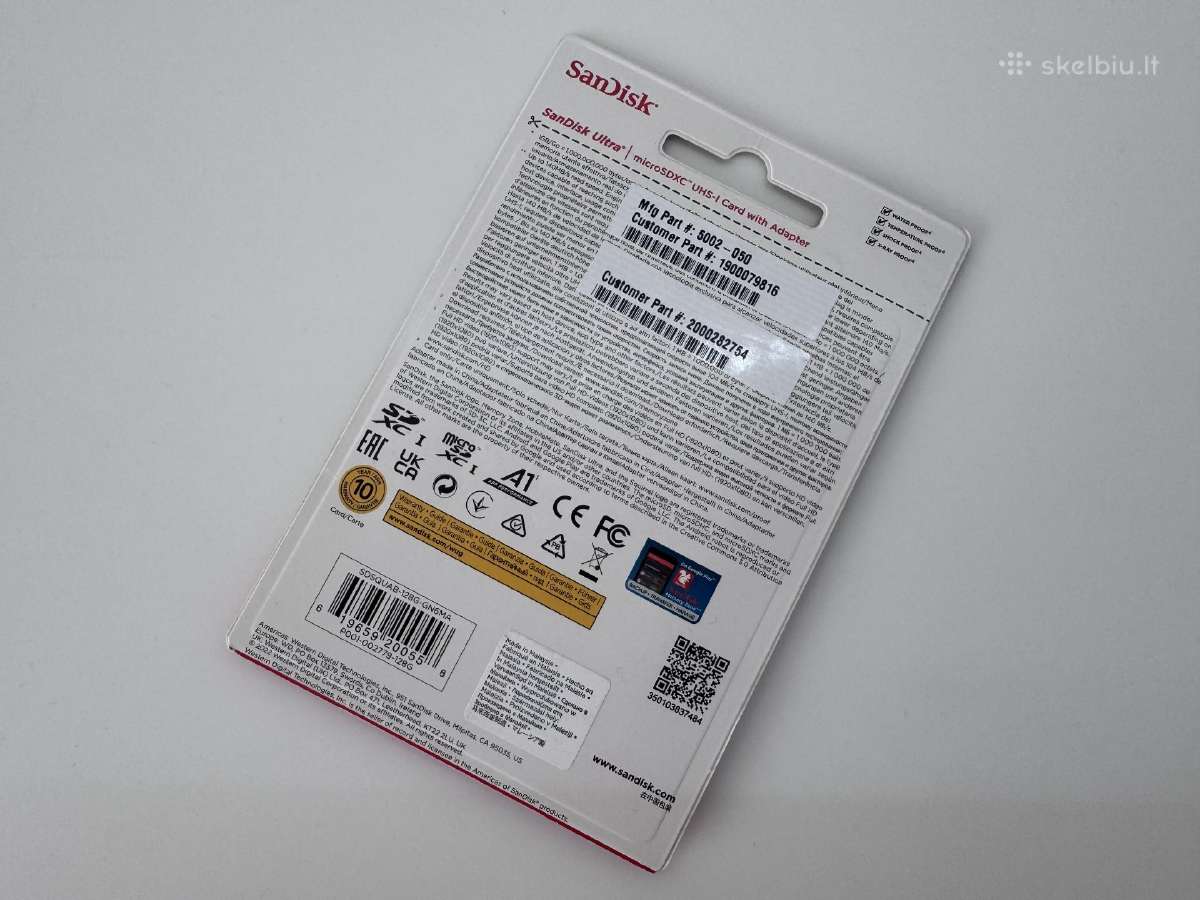 Nauja Sandisk Ultra microsdxc 128 GB kortel - nuotraukos Nr. 2