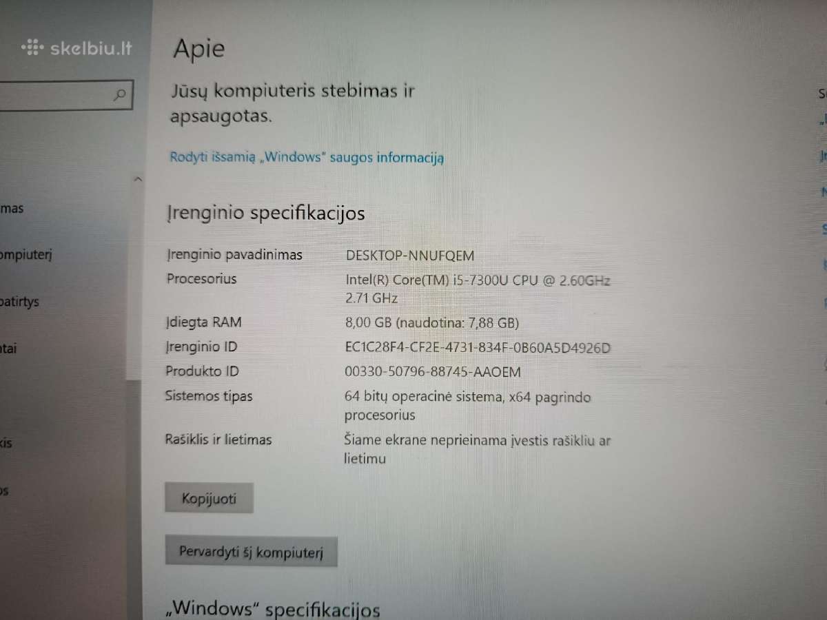 Hp elitebook 820 G4 - nuotraukos Nr. 7