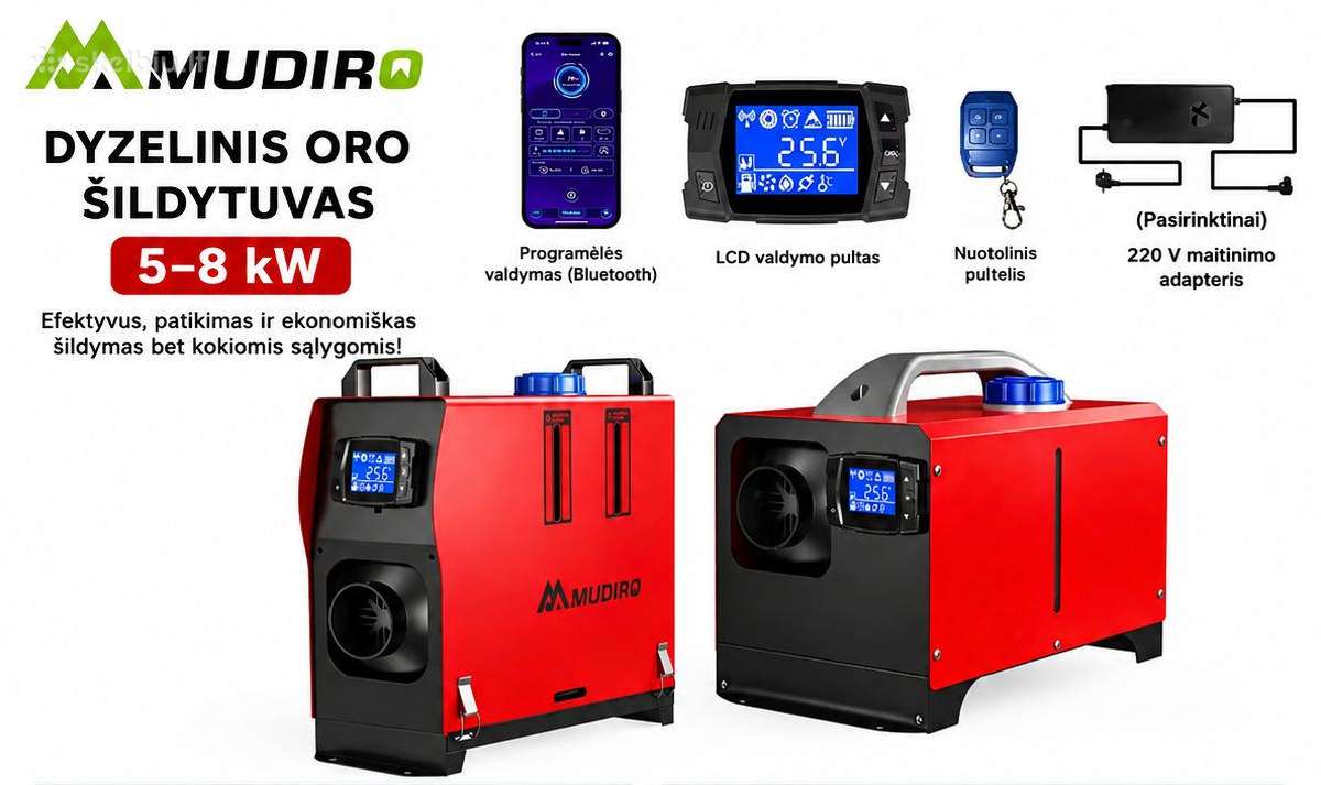 Dyzelinis šildytuvas 8kw 4G valdymas. - nuotraukos Nr. 13