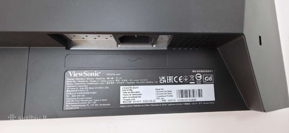 Viewsonic Vx2476-smh 24" Full HD Ips monitorius - nuotraukos Nr. 4
