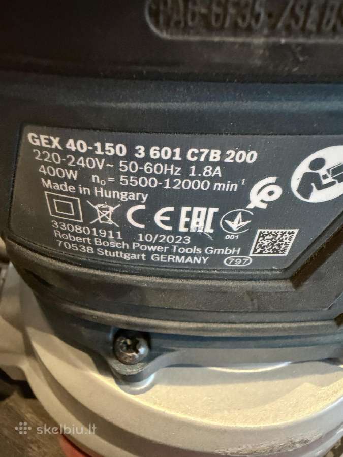 Bosch Gex 40-150 ekscentrinis šlifuoklis - nuotraukos Nr. 3