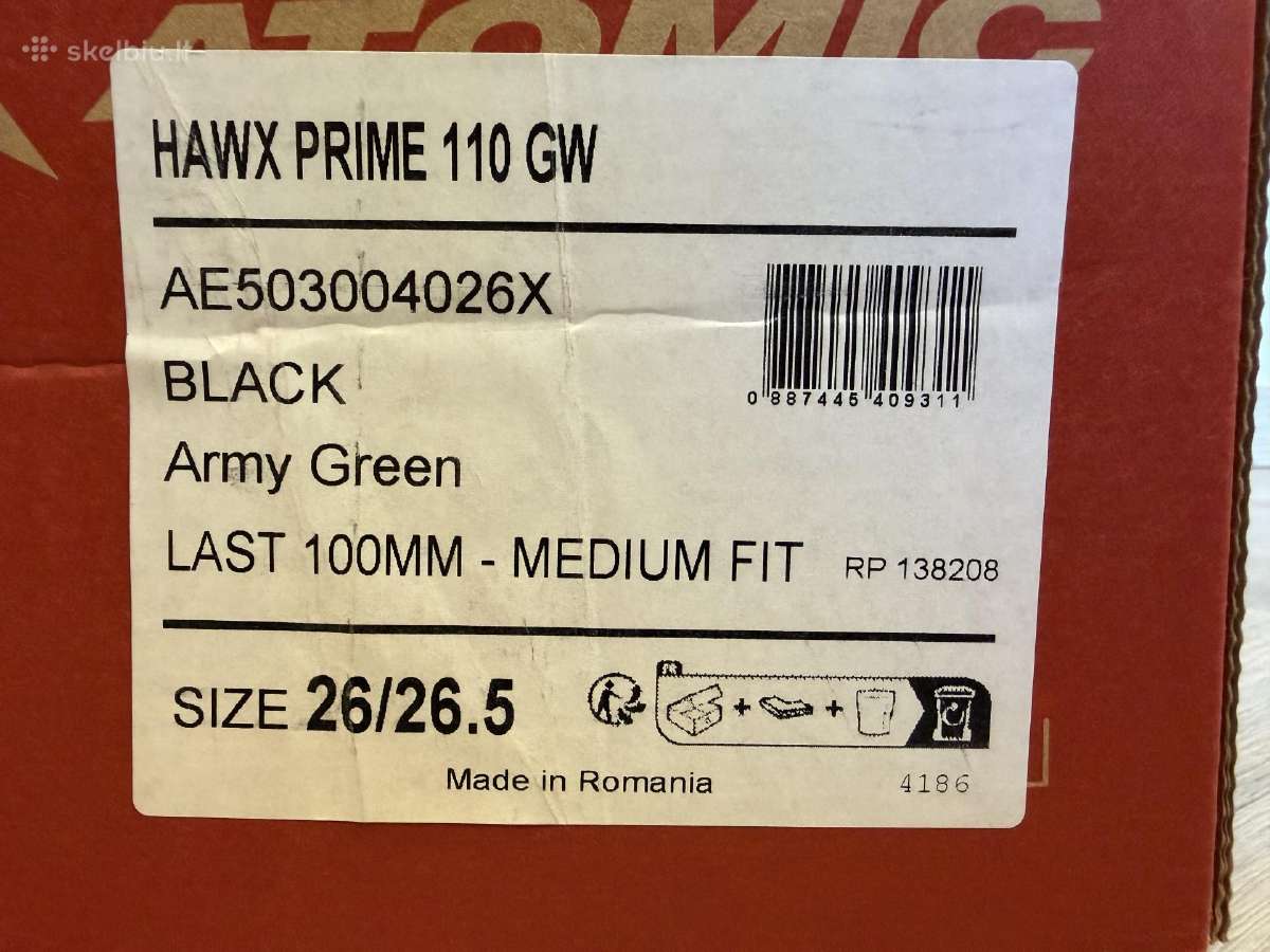 Atomic prime 110 slidinėjimo batai (40.5-41 Eu) - nuotraukos Nr. 3