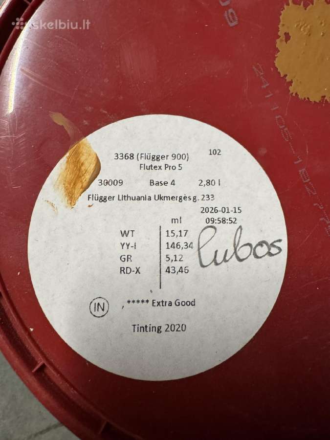Flügger Pro 5 dažai, spalva 3368 - nuotraukos Nr. 2