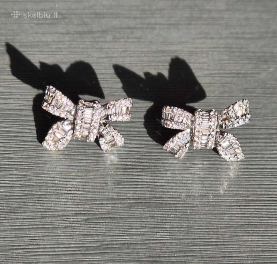 Auskarai, 1 ct. briliantų, 750 auksas - nuotraukos Nr. 2