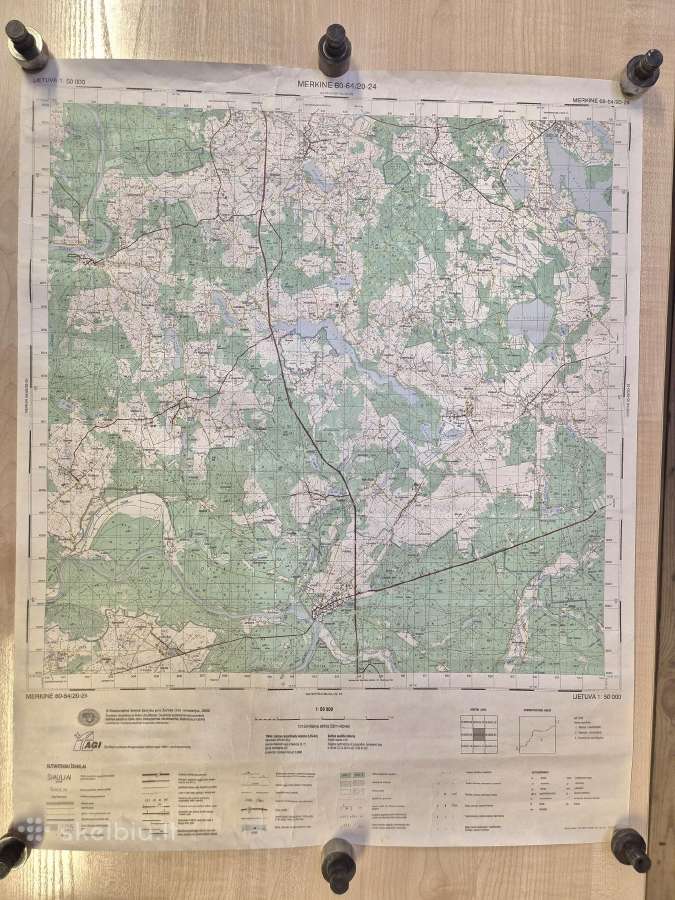 Merkinės ir apylinkių žemėlapis - nuotraukos Nr. 2