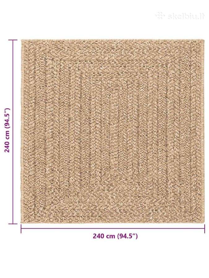 Kilimas Zizur, 240x340 cm, džiuto imitacija, vidau - nuotraukos Nr. 4