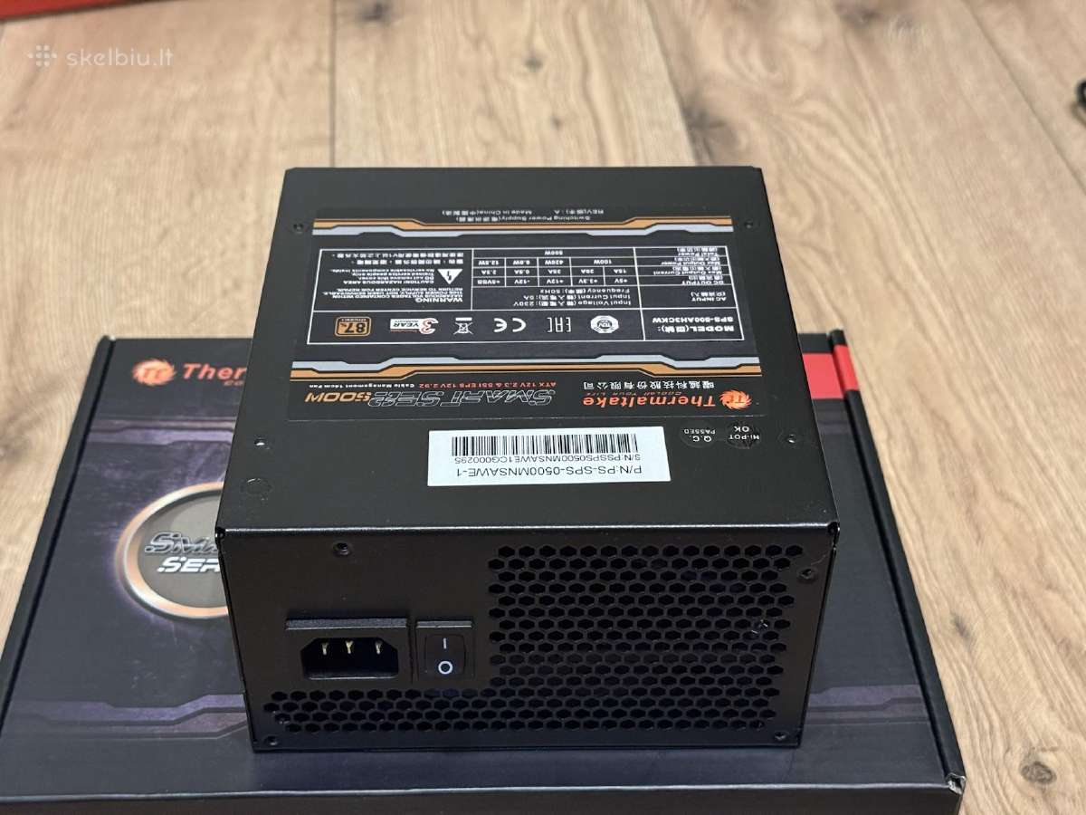 Thermaltake Smart Se2 500w pusiau modulinis - nuotraukos Nr. 9