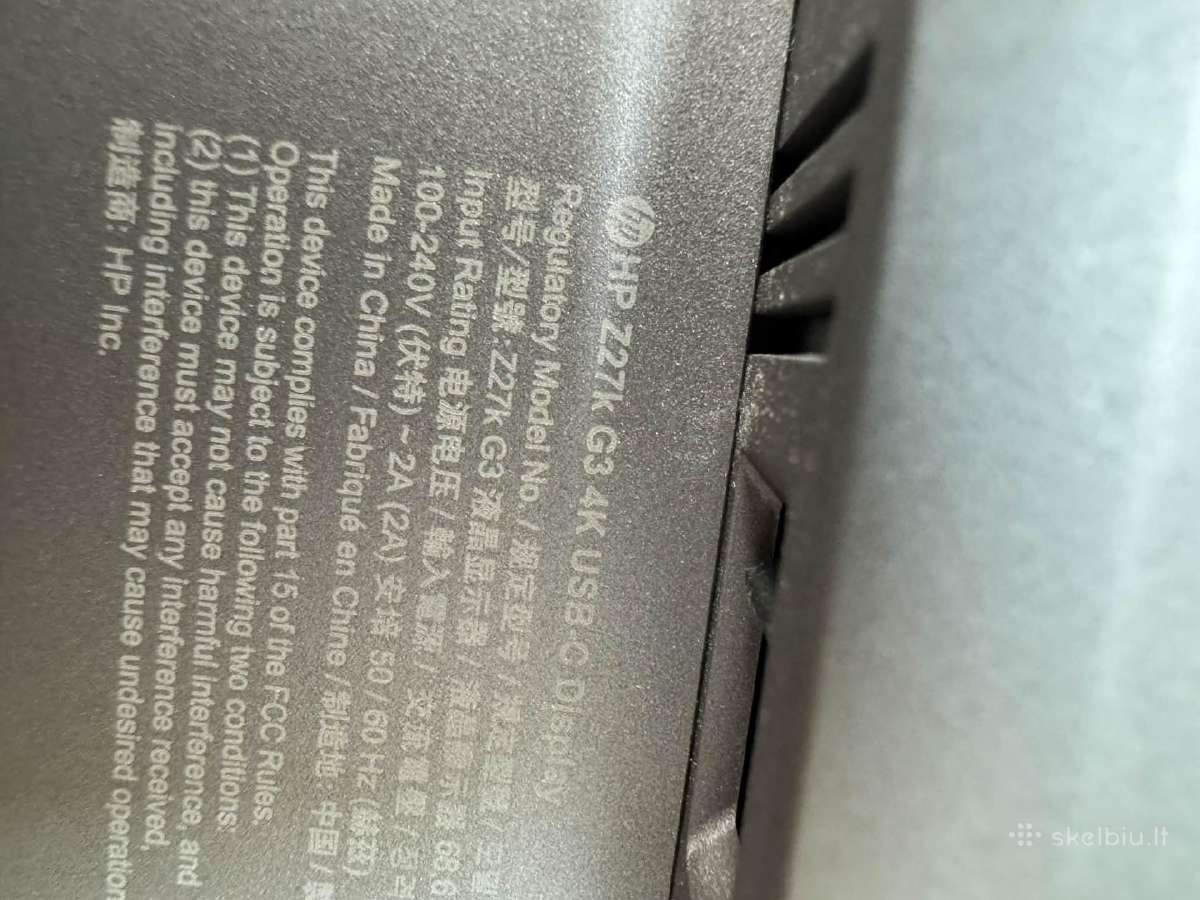 Hp Z27k G3 27 4k monitorius - Usb C, Hdmi - nuotraukos Nr. 6