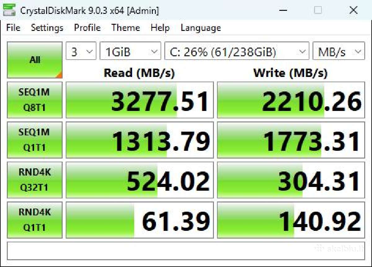 Sd Patriot P300 256gb M.2 Nvme - nuotraukos Nr. 3