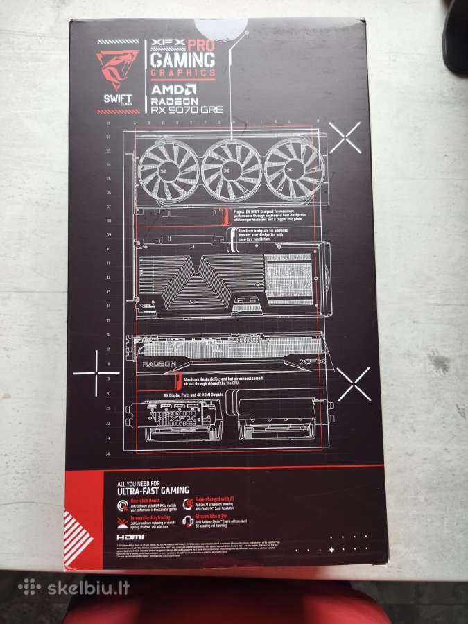 Xfx Rx 9070 gre Triple Fan Gaming Edition - nuotraukos Nr. 2