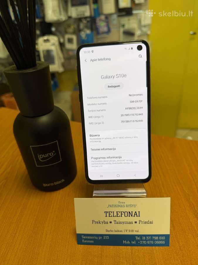 Samsung S10e Black 128gb Su Garantija - nuotraukos Nr. 4