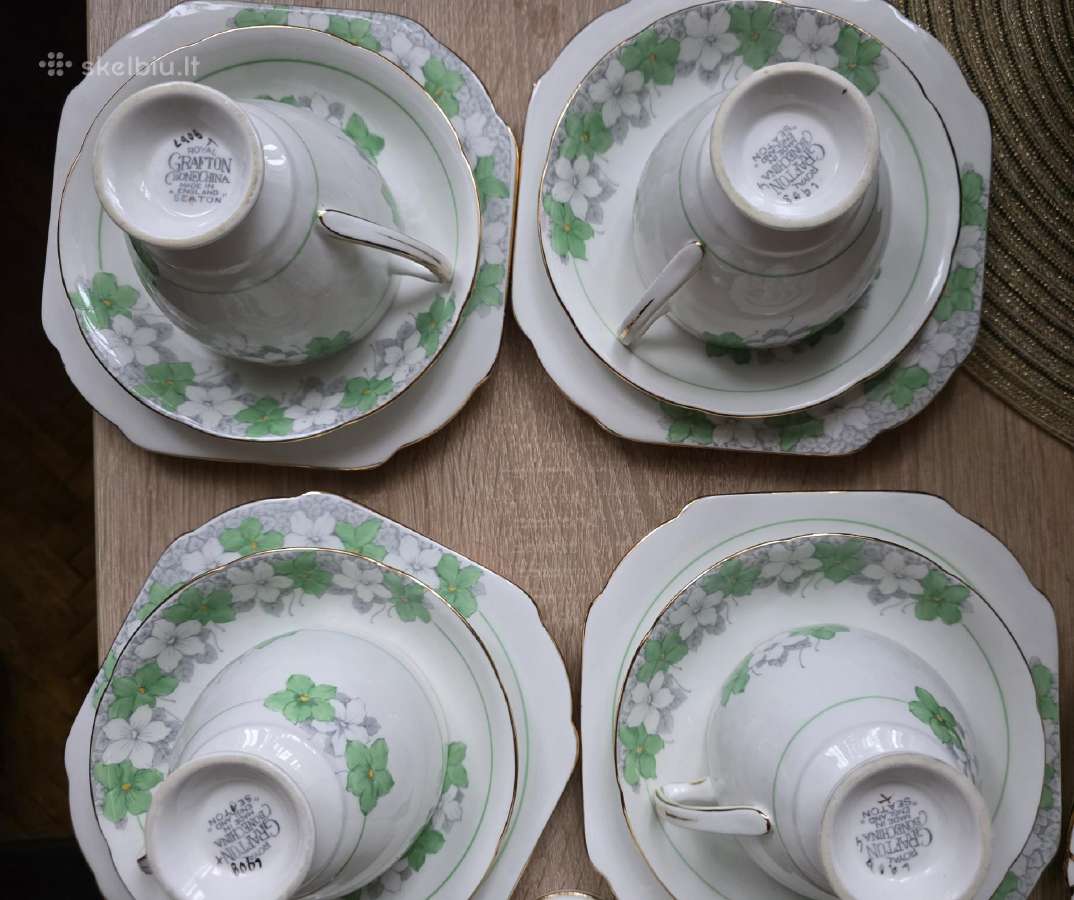 Royal grafton kaulinio porceliano 4 trio - nuotraukos Nr. 3