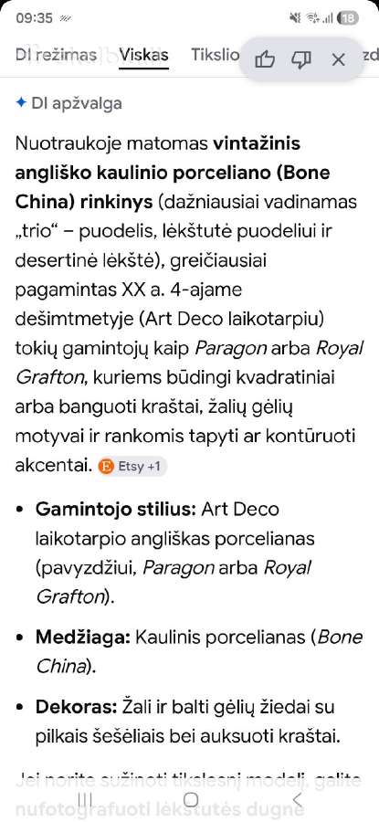 Royal grafton kaulinio porceliano 4 trio - nuotraukos Nr. 11