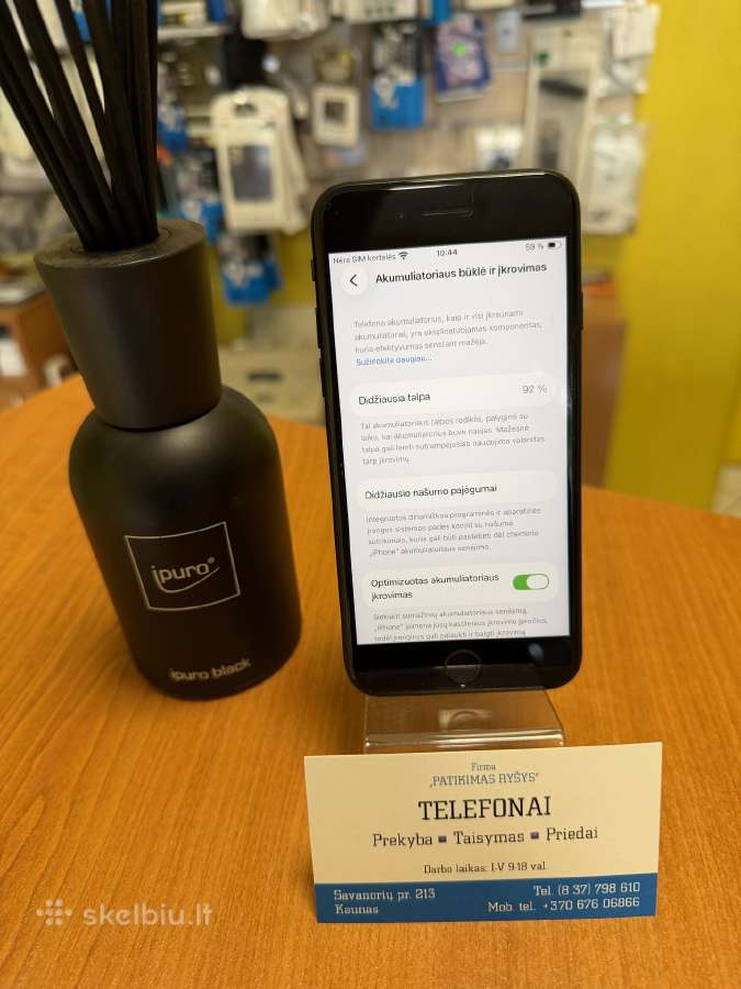 iPhone Se 2 Black 128gb Su Garantija - nuotraukos Nr. 3