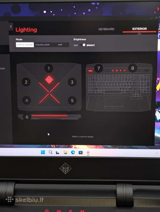 Hp Omen X 17 i7 16gb 500gb SSD + 1tb Gtx 1080 8gb - nuotraukos Nr. 15