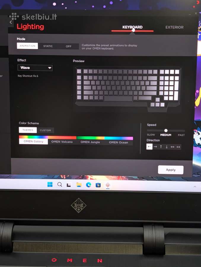 Hp Omen X 17 i7 16gb 500gb SSD + 1tb Gtx 1080 8gb - nuotraukos Nr. 16