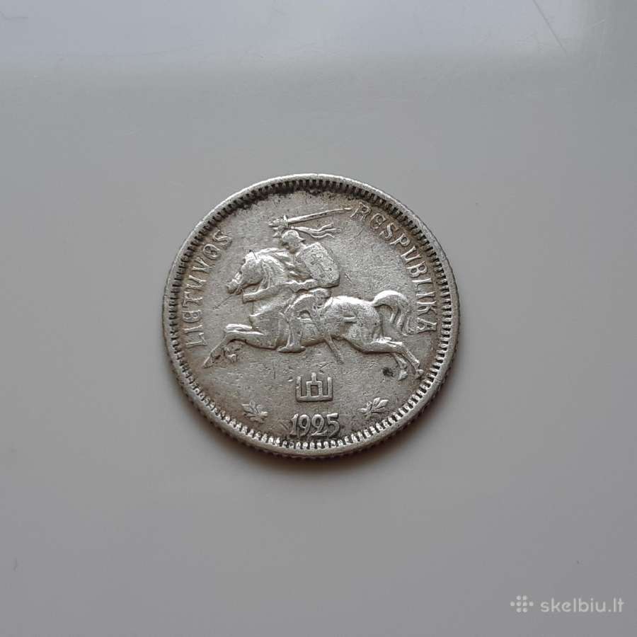 Lietuva 1 litas sidabras 1925 - nuotraukos Nr. 2