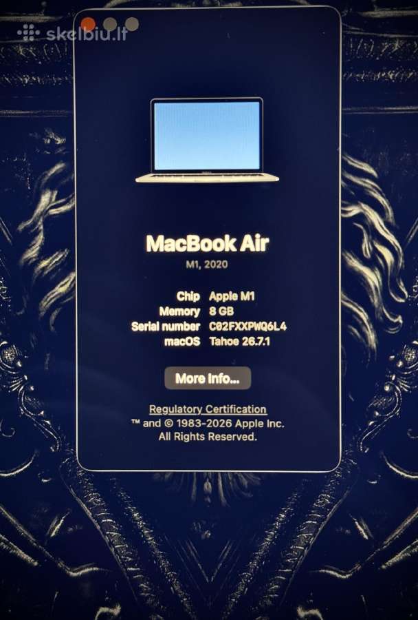 MacBook Air 2020 M1 - nuotraukos Nr. 5