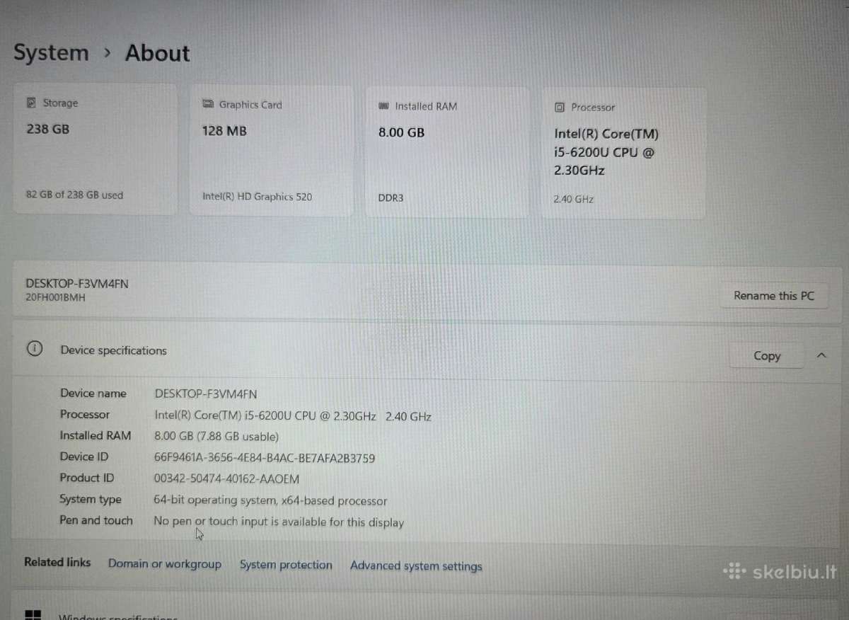 Lenovo T560 nešiojamas kompiuteris - nuotraukos Nr. 8