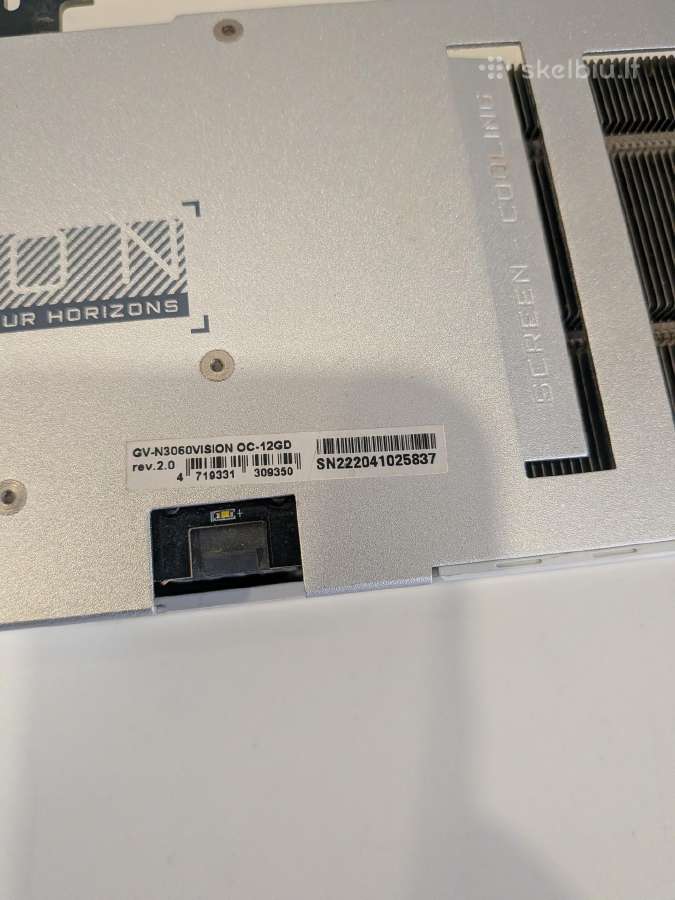 Rtx 3060 12gb Gygabite Vision Oc - nuotraukos Nr. 3