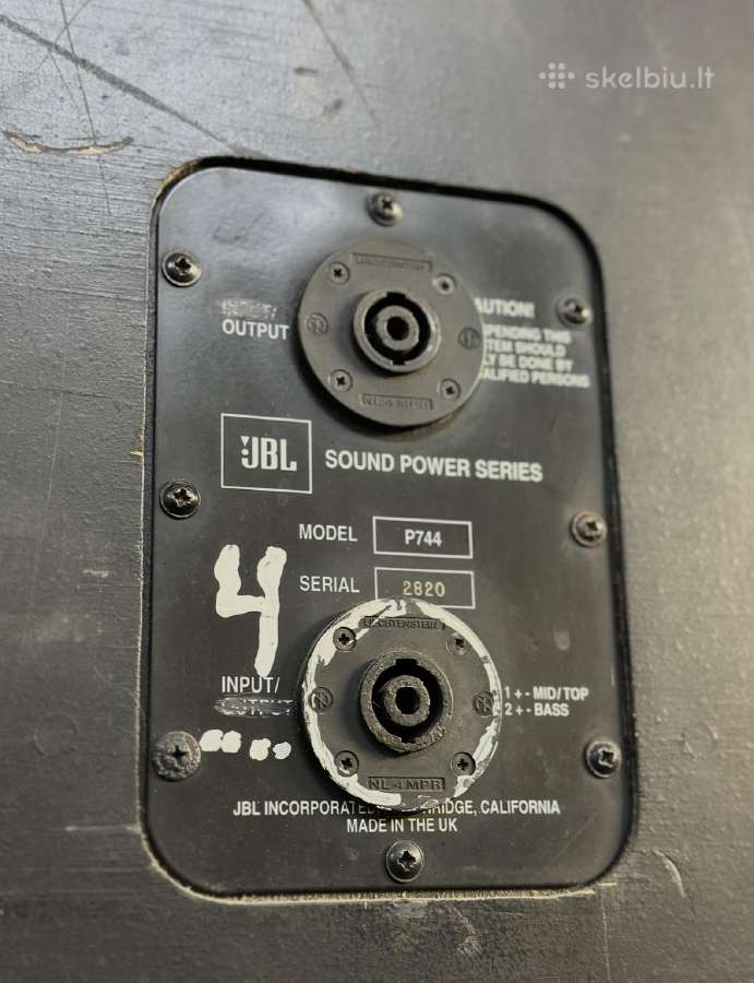 Jbl Sound Power Series P744 subai - nuotraukos Nr. 2