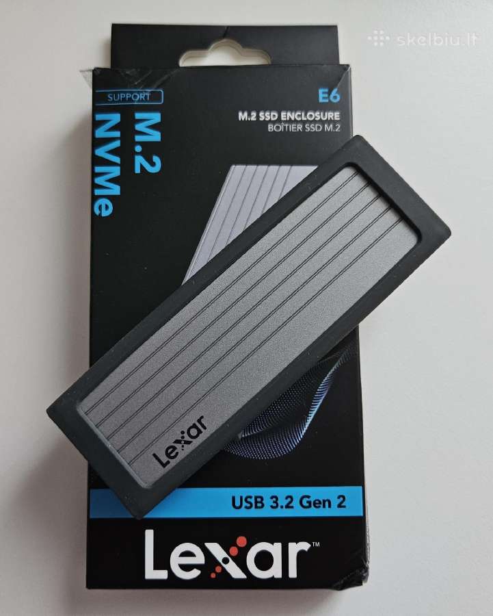 Lexar E6 Usb 3.2 Gen 2 aliuminė SSD Nvme dėžutė - nuotraukos Nr. 5