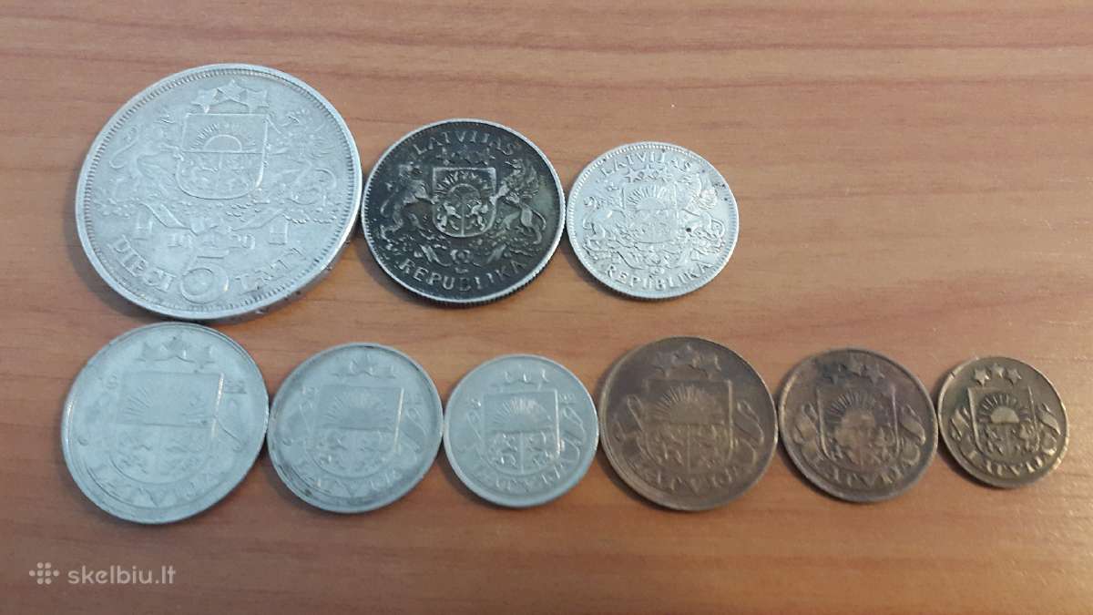 Prieškarinių Latvijos monetų rinkinukas - nuotraukos Nr. 2