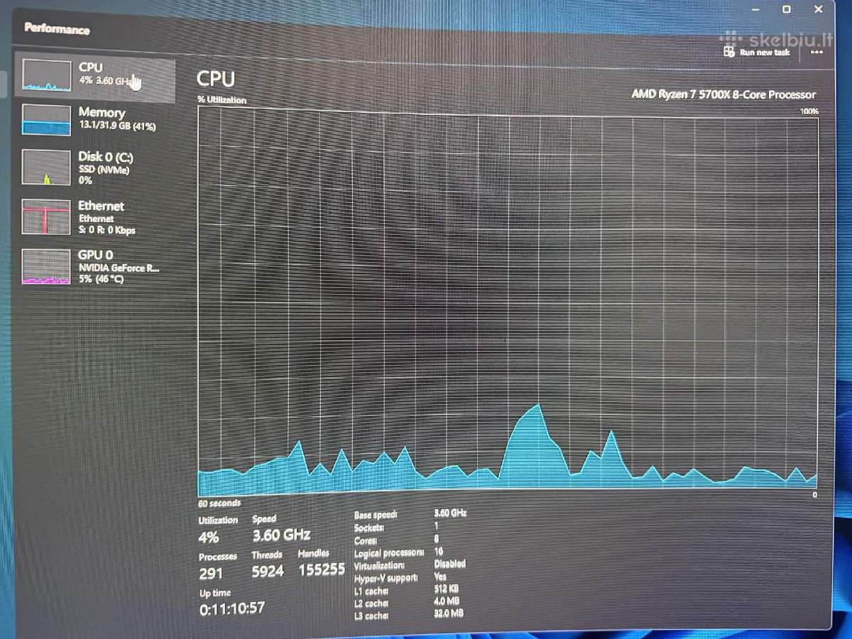 Gaming Pc – Ryzen 7 5700x / Rtx 3080 10gb / 32gb - nuotraukos Nr. 5