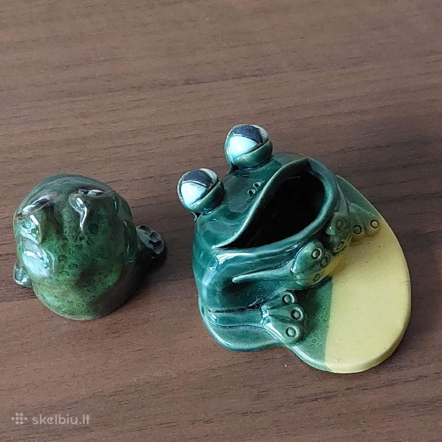 Molinės glazuruotos statulėlės " Varlės ". - nuotraukos Nr. 3