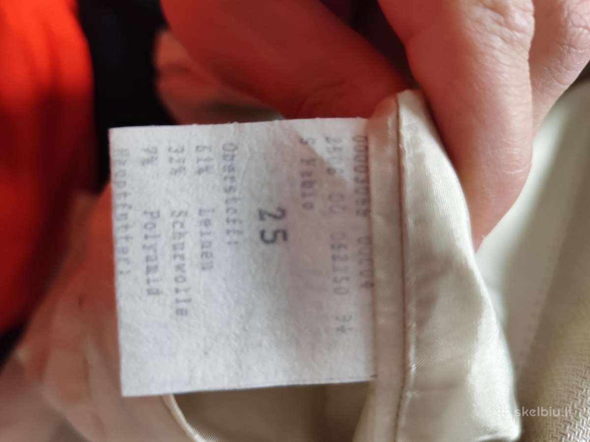 Vyriškas smėlio spalvos švarkas su linu ir vilna - nuotraukos Nr. 8