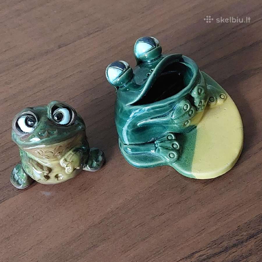 Molinės glazuruotos statulėlės " Varlės ". - nuotraukos Nr. 7