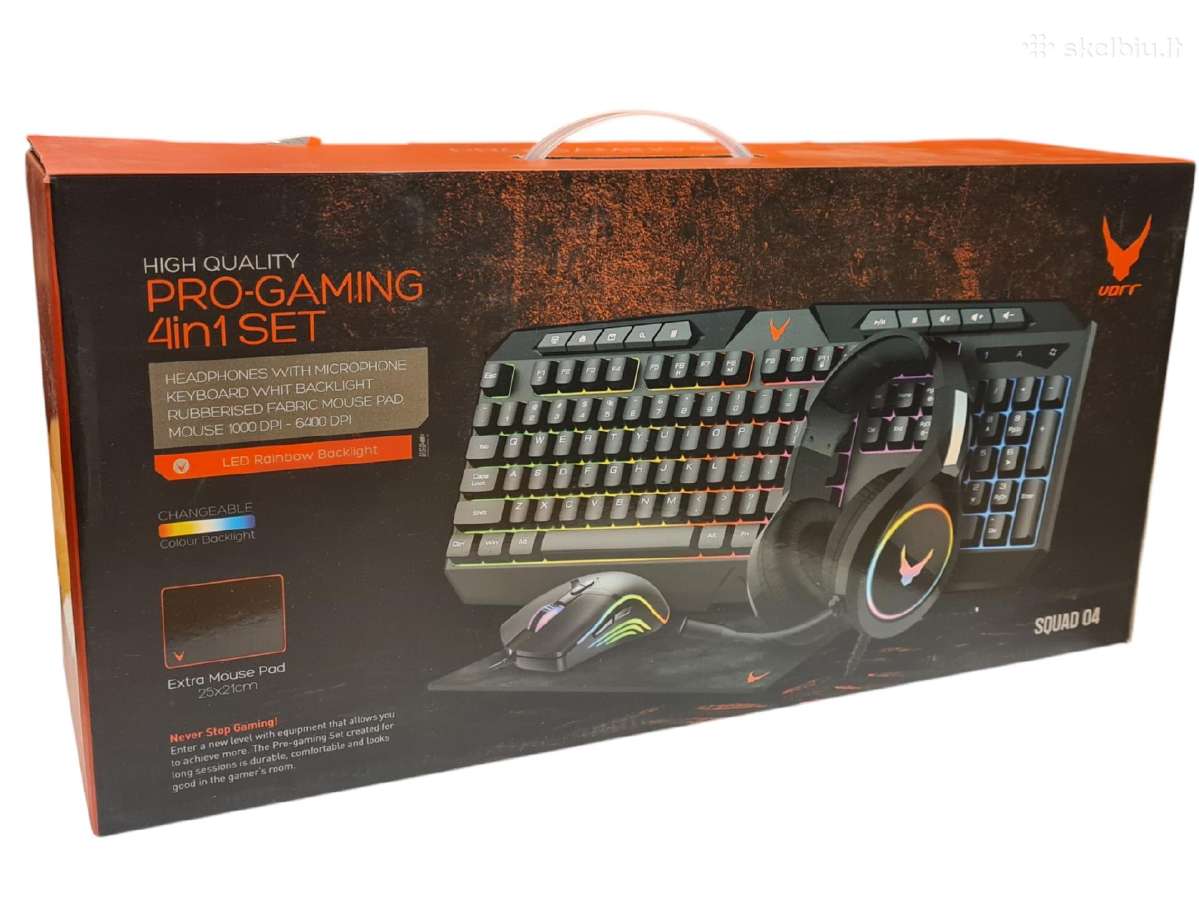 Varr Squad 04 Pro-gaming 4in1 žaidimų komplektas - nuotraukos Nr. 3