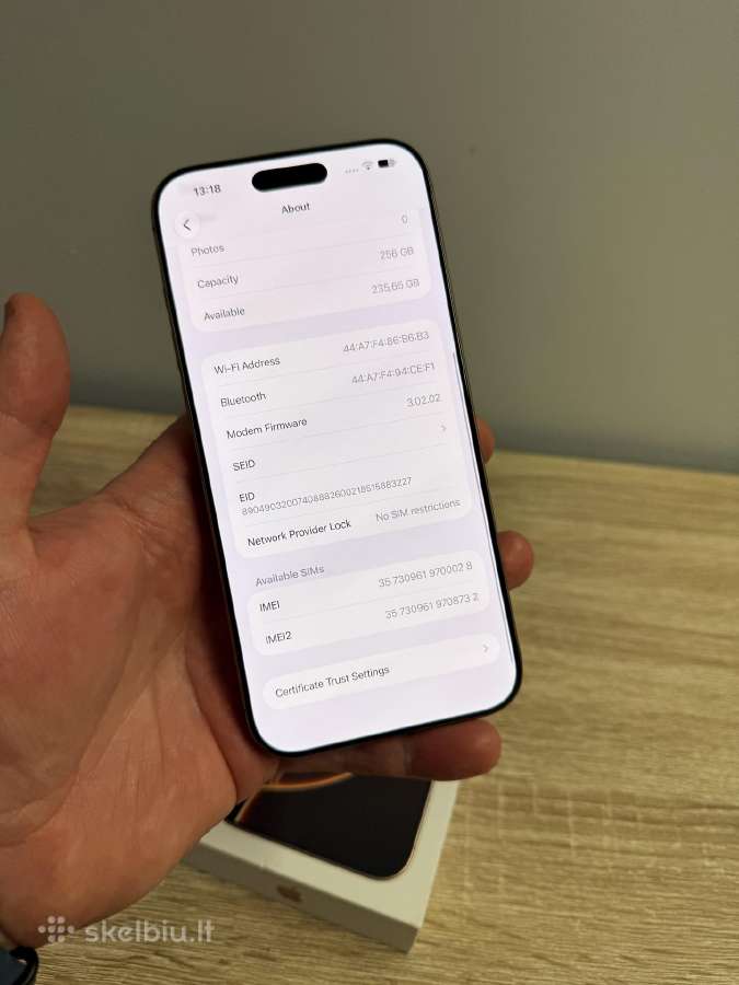 Kaip naujas iPhone 16 Pro max (bat. 99%) - nuotraukos Nr. 8