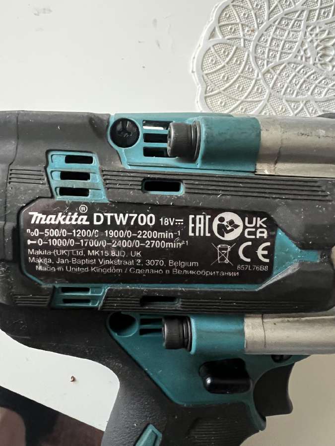 Akumuliatorinis veržliasukis Makitadtw700z, 18v - nuotraukos Nr. 3