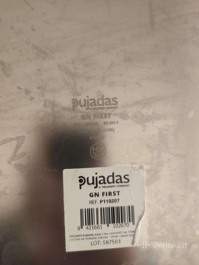 Nerūdijančio plieno Gn padėklas Pujadas - nuotraukos Nr. 2